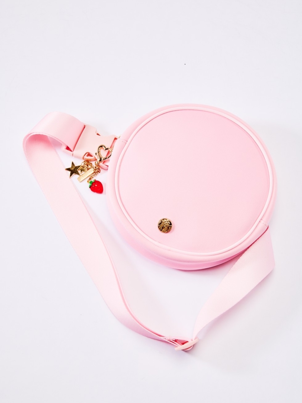 NWT Starbucks Limited Edition Pink Drink Belt Bag with Strawberry Charms 🍓